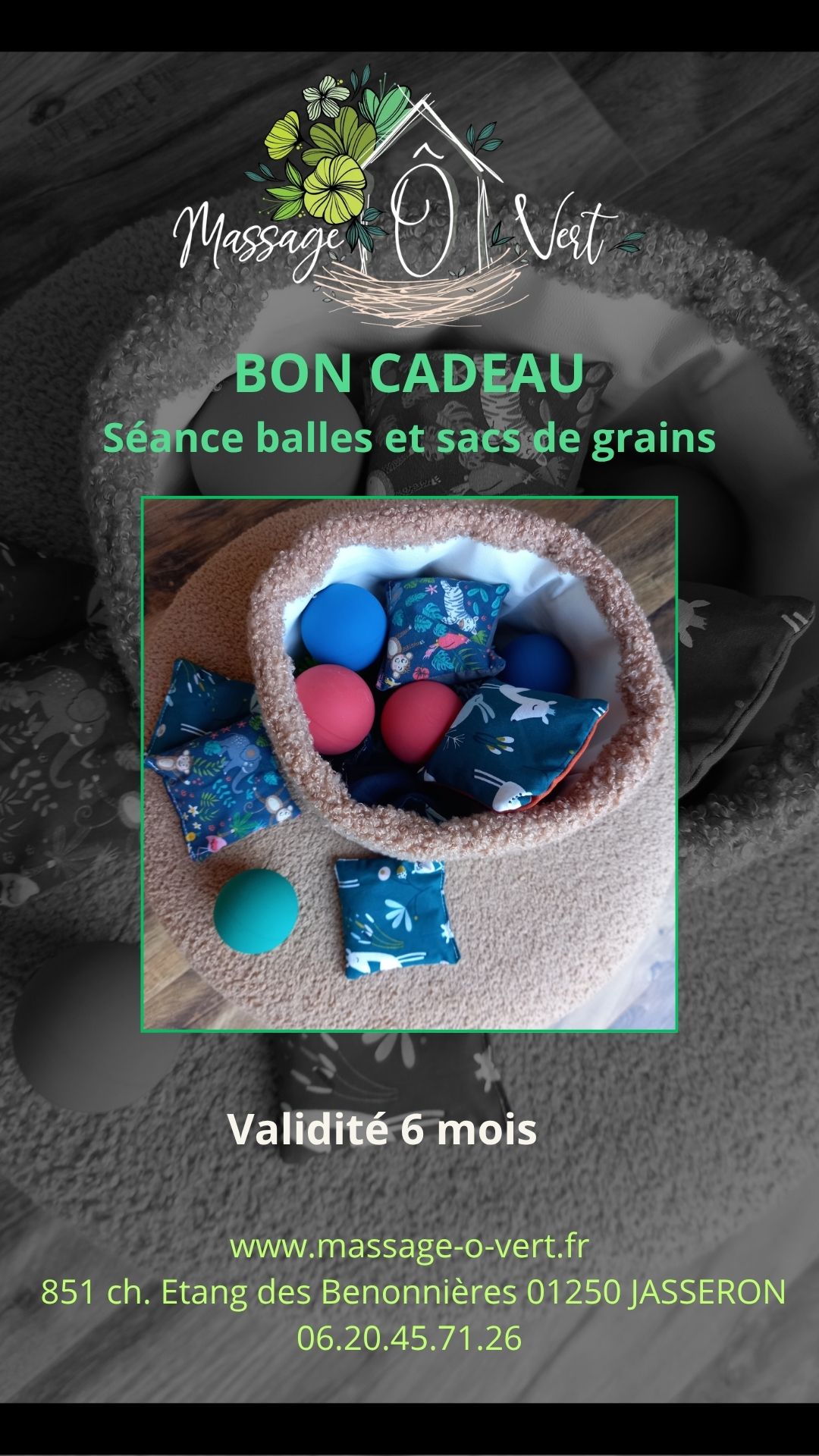 Bon cadeau séance balles et sacs de grains