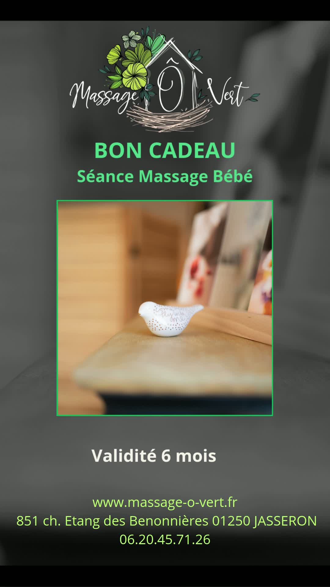 Bon cadeau massage bébé