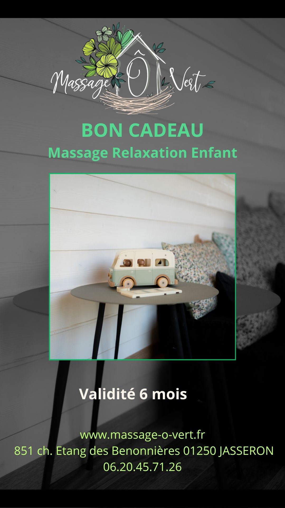 Bon cadeau Massage Relaxation Enfants