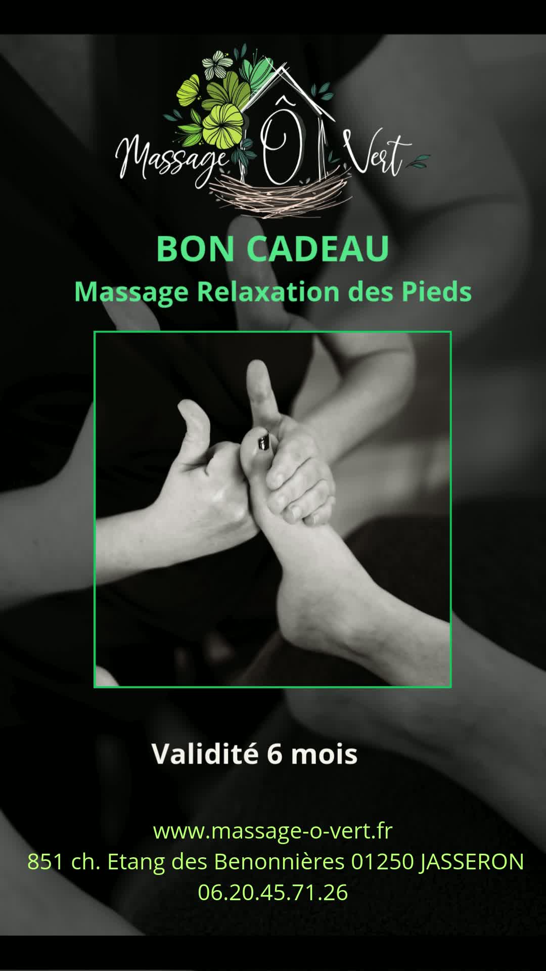 Bon cadeau Massage Relaxation des pieds